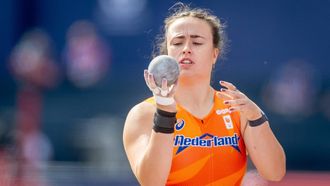 BIRMINGHAM - Jorinde van Klinken tijdens de kwalificaties kogelstoten op de EK atletiek. Het is voor het eerst dat de Europese Kampioenschappen georganiseerd worden in Groot-Brittannië. IRIS VAN DEN BROEK / ANP