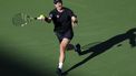 epa11950556 Botic Van de Zandschulp of the Netherlands in action against Novak Djokovic of Serbia during their men's second round match at the BNP Paribas Open tennis tournament in Indian Wells, California, USA, 08 March 2025.  EPA/JOHN G. MABANGLO