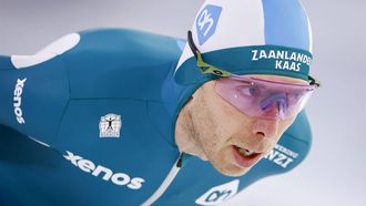 HEERENVEEN - Jorrit Bergsma in actie op de 10.000 meter voor mannen tijdens de slotdag van het NK afstanden in Thialf. Voor de Nederlandse rijders en rijdsters is dit toernooi een belangrijke tussenstop onderweg naar het WK afstanden in Hamar. ANP SEM VAN DER WAL