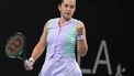 Latvia's Jelena Ostapenko reacts after a point against Russia's Daria Kasatkina during the women’s singles final at the Adelaide International tennis tournament in Adelaide on January 13, 2024. 
Michael Errey / AFP
