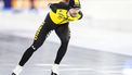 HEERENVEEN - Chris Huizinga in actie op de 5000 meter tijdens de eerste dag van het NK Allround schaatsen in het Thialf stadion in Heerenveen. ANP VINCENT JANNINK