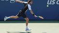 Greece's Stefanos Tsitsipas plays against Australia's Thanasi Kokkinakis during their men's singles first round match on day two of the US Open tennis tournament at the USTA Billie Jean King National Tennis Center in New York City, on August 27, 2024. 
TIMOTHY A. CLARY / AFP