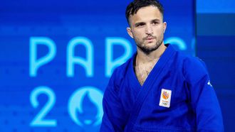 PARIJS - Tornike Tsjakadoea in actie tijdens judo mannen onder 60 kg tijdens de Olympische Spelen in de Franse hoofdstad. ANP IRIS VAN DEN BROEK