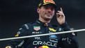epa13280364 Red Bull Racing driver Max Verstappen of Netherlands celebrates on the podium after winning the Bahrain Grand Prix the Sepang International Circuit in Malaysia, in Sepang, Malaysia, 04 October 2026.  EPA/FAZRY ISMAIL