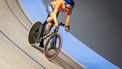 HEUSDEN-ZOLDER - Baanwielrenner Yanne Dorenbos in actie op de finale van de puntenkoers tijdens de tweede dag van de Europese kampioenschappen baanwielrennen in Belgie. ANP BAS CZERWINSKI
