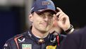 Red Bull Racing's Dutch driver Max Verstappen celebrates after claiming the pole position in the Bahrain Formula One Grand Prix at the Bahrain International Circuit in Sakhir on March 1, 2024. 
Giuseppe CACACE / AFP