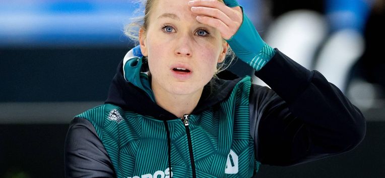 HEERENVEEN - Merel Conijn in actie op de 500 meter tijdens de eerste dag van het NK Allround & Sprint. IRIS VAN DEN BROEK / ANP