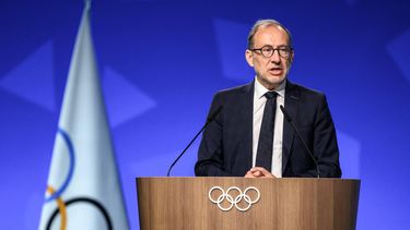 Director of the Organising Committee for the Alpes 2030 Winter Olympics Vincent Roberti speaks during an extraordinary session of the International Olympic Committee (IOC) in Lausanne on June 25, 2026. The roughly 100 members of IOC approved on June 25, 2026 the re-inclusion of ski mountaineering in the program for the Alpes 2030 Olympic Winter Games, which will take place in the French Alps, after the 