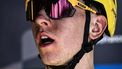 drops of water run down the cheek of UAE Team Emirates team's Slovenian rider Tadej Pogacar after winning the 15th stage of the 111th edition of the Tour de France cycling race, 197,7 km between Loudenvielle and Plateau de Beille, in the Pyrenees mountains, southwestern France, on July 14, 2024. 
Marco BERTORELLO / AFP