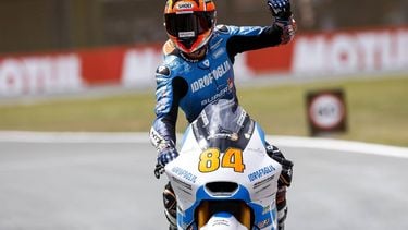 ASSEN - Zonta van den Goorbergh (NED) op zijn Kalex tijdens de Moto2 race op de 100e Editie van de TT van Assen. ANP VINCENT JANNINK