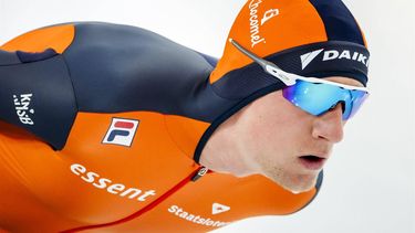 HAMAR - Beau Snellink tijdens een training in aanloop naar het WK afstanden in het Noorse Hamar. ANP SEM VAN DER WAL