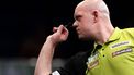 DEN BOSCH - Darter Luke Littler tijdens de kwartfinale van de TOTO Dutch Darts Masters. Tijdens het World Series-toernooi nemen acht Nederlandse darters het op tegen acht internationale topdarters. ANP JEROEN JUMELET