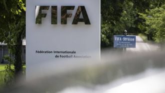 epa13153819 The FIFA logo at the Home of FIFA in Zurich, Switzerland, 06 August 2026.  EPA/ANDREAS BECKER