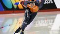 epa11159718 Stefan Westenbroek of the Netherlands competes in the Men’s 500m event at the ISU World Speed Skating Single Distances Championships in Calgary, Canada, 16 February 2024.  EPA/TODD KOROL