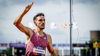 HENGELO - Samuel Chapple Tijdens  1500 meter mannen op het NK Atletiek in het FBK stadion. ANP ROBIN UTRECHT