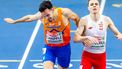 APELDOORN - Samuel Chapple  tijdens de 800 meter op de tweede dag van het EK Indoor atletiek in Omnisport Apeldoorn. ANP IRIS VAN DEN BROEK