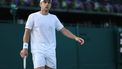 epa13075942 Tallon Griekspoor of Netherlands reacts during his Men's Singles first round match against James Duckworth of Australia at the Wimbledon Championships in London, Britain, 30 June 2026.  EPA/ADAM VAUGHAN