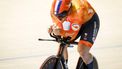 HEUSDEN-ZOLDER - Baanwielrenner Daan Kool in actie op de kwalificatie voor de 1 kilometer tijdens de tweede dag van de Europese kampioenschappen baanwielrennen in Belgie. ANP BAS CZERWINSKI