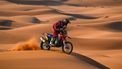 Monster Energy Honda Team's Chilean biker Pablo Quintanilla competes during Stage 2 of the Dakar Rally 2024, between Al Henakiyah and Al Duwadimi, Saudi Arabia, on January 7, 2024. 
PATRICK HERTZOG / AFP