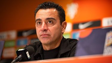 EINDHOVEN - Bondscoach Xavi Hernández tijdens de persconferentie na afloop van de UEFA Nations League-wedstrijd tussen Nederland en Servië in het Philips Stadion op 4 oktober 2026 in Eindhoven, Nederland. SONNY LENSEN / ANP