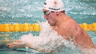 Caspar Corbeau of the Netherlands competes in the men's 100m Individual Medley event during the World Aquatics Swimming World Cup 2024 - Stop 2 at the Munhak Park Tae-hwan Aquatics Centre in Incheon on October 24, 2024. 
Anthony WALLACE / AFP