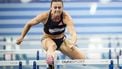 APELDOORN - Nadine Visser tijdens de 60 meter horden finale voor vrouwen op de tweede dag van het NK Indoor atletiek Omnisport Apeldoorn. ANP SANDER KONING