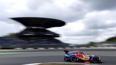 NÜRBURG - Max Verstappen met zijn Mercedes AMG GT3 tijdens een kwalificatietraining voor de 24 uur van de Nürburgring. Verstappen doet samen met zijn teamgenoten Dani Juncadella, Jules Gounon en Lucas Auer mee aan de langeafstandsrace. SANDER KONING / ANP