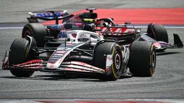 Haas F1's German driver Nico Hulkenberg competes during the Formula One Austrian Grand Prix on the Red Bull Ring race track in Spielberg, Austria, on June 30, 2024. 
Jure Makovec / AFP