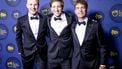 AMSTERDAM - Devin Van Der Wiel, Bas Tietema, Josse Wester (l-r) van Tour de Tietema op de rode loper voor aanvang van het Gouden Televizier-Ring Gala 2021 in Carre. ANP  SEM VAN DER WAL