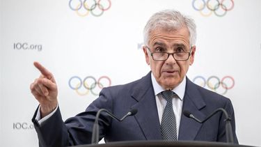 Candidate to the presidency of the International Olympic Committee (IOC) Juan Antonio Samaranch Junior, speaks during a press conference following a presentation before fellow IOC members, in Lausanne on January 30, 2025. Seven candidates are competing in the elections for the IOC presidency at the 143rd IOC Session, to be held in Greece from March 18 to 21, 2025.
FABRICE COFFRINI / POOL / AFP