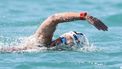 epa11134285 Sharon van Rouwendaal of the Netherlands competes in the women's 5km Open Water Final at the FINA World Aquatics Championships Doha 2024 in Doha, Qatar, 07 February 2024.  EPA/ALI HAIDER