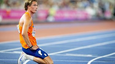 BIRMINGHAM - Jeff Tesselaar na afloop van de 1500 meter tienkamp tijdens de vierde dag van de EK atletiek. IRIS VAN DEN BROEK / ANP