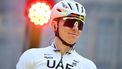 Slovenia's Tadej Pogacar of UAE Team Emirates waits before the start of the men's race of the 'Ronde van Vlaanderen/ Tour des Flandres/ Tour of Flanders' UCI WorldTour one day cycling race, 278 km from Antwerp to Oudenaarde, on April 5, 2026. 
ELIAS ROM / Belga / AFP