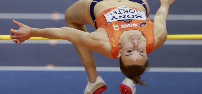 Netherlands' Sofie Dokter competes in the women's pentathlon high jump event during the World Athletics Indoor Championships Kujawy Pomorze 2026 in Torun, Poland on March 22, 2026. 
Wojtek RADWANSKI / AFP