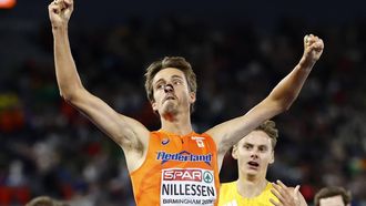 epa13172623 Stefan Nillessen of the Netherlands wins in the 1500m Men Final at the European Athletics Championships Birmingham 2026, in Birmingham, Britain, 15 August 2026.  EPA/TOLGA AKMEN