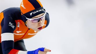 HEERENVEEN - Antoinette Rijpma-De Jong (Nederland) in actie op de 3000 meter allround voor vrouwen tijdens de tweede dag van de ISU EK Allround & Sprint in Thialf. ANP VINCENT JANNINK