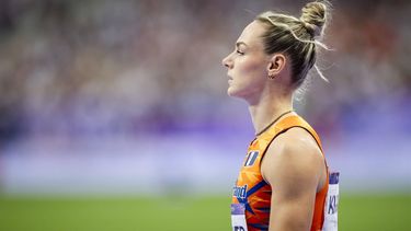 PARIJS - Lieke Klaver voorafgaand aan de halve finale 200 meter, tijdens de Olympische Spelen. ANP IRIS VAN DEN BROEK