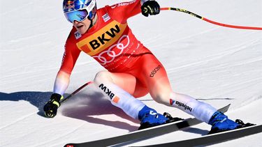 Switzerland's Marco Odermatt competes in the Men's Downhill race at the FIS Alpine Skiing World Cup event in Wengen, Switzerland, on January 11, 2024.  
Marco BERTORELLO / AFP