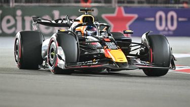 Red Bull Racing's Dutch driver Max Verstappen races during the third practice session for the Las Vegas Formula One Grand Prix in Las Vegas, Nevada on November 22, 2024.  
Frederic J. Brown / AFP