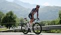 epa12245469 Dutch rider Mathieu Van Der Poel of Alpecin - Deceuninck team in action during the 13th stage of the Tour de France, an Individual Time Trial (ITT) over 10.9km from Loudenvielle to Peyragudes, France, 18 July 2025.  EPA/CHRISTOPHE PETIT TESSON