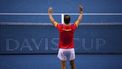 Spain's Rafael Nadal attends a tribute to his career at the end of the quarter-final doubles match between Netherlands and Spain during the Davis Cup Finals at the Palacio de Deportes Jose Maria Martin Carpena arena in Malaga, southern Spain, on November 19, 2024. Superstar Rafael Nadal's glittering career in professional tennis came to an end on November 19, 2024 as Netherlands eliminated Spain in the Davis Cup quarter-finals.
JORGE GUERRERO / AFP