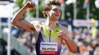 HENGELO - Jonas Phijffers (Nederland) in actie op het onderdeel 400 meter tijdens de 45e editie van de FBK Games. De belangrijkste internationale atletiekwedstrijd van Nederland vindt plaats in Hengelo. VINCENT JANNINK / ANP
