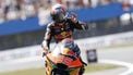 ASSEN - Collin Veijer (NED) op zijn Kalex in actie tijdens de Moto2 race op de TT van Assen. VINCENT JANNINK / ANP