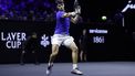Spain's Carlos Alcaraz of Team Europe returns the ball to USA's Taylor Fritz of Team World during their 2024 Laver Cup men's singles tennis match in Berlin, Germany on September 22, 2024. 
Odd ANDERSEN / AFP