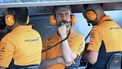 epa11488227 McLaren team principal Andrea Stella (C) looks on during the second practice session of the Formula One Grand Prix at the Hungaroring racetrack in Mogyorod, near Budapest, Hungary, 19 July 2024. The race will take place on 21 July.  EPA/ZSOLT CZEGLEDI HUNGARY OUT