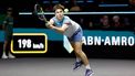 ROTTERDAM - Mees Rottgering in actie tegen Quentin Halys op de tweede dag van het ABN AMRO tennistoernooi in Ahoy Rotterdam. BAS CZERWINSKI / ANP