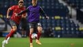 Brentford's Czech midfielder Jan Zamburek warms up ahead of the English League Cup third round football match between West Bromwich Albion and Brentford at The Hawthorns stadium in West Bromwich, central England, on September 22, 2020. 
Oli SCARFF / POOL / AFP