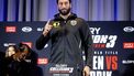 AMSTERDAM - Jamal Ben Saddik tijdens de weight-in een dag voor het wereldtitelgevecht tegen Rico Verhoeven. De kickboksers treffen elkaar in het Gelredome voor 27.000 toeschouwers. ANP SEM VAN DER WAL