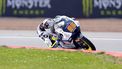epa11519879 Dutch rider Collin Veijer of Liqui Moly Husqvarna Intact GP team during the Moto3 Practice session at the Motorcycling Grand Prix of Great Britain at the Silverstone race track, in Silverstone, Britain, 02 August 2024. The 2024 British Grand Prix takes place from 02 to 04 August 2024.  EPA/TIM KEETON