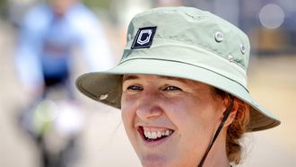 2023-06-25 14:58:17 ARNHEM - Laura Smulders tijdens de vierde wedstrijd om de wereldbeker BMX. ANP ROBIN VAN LONKHUIJSEN